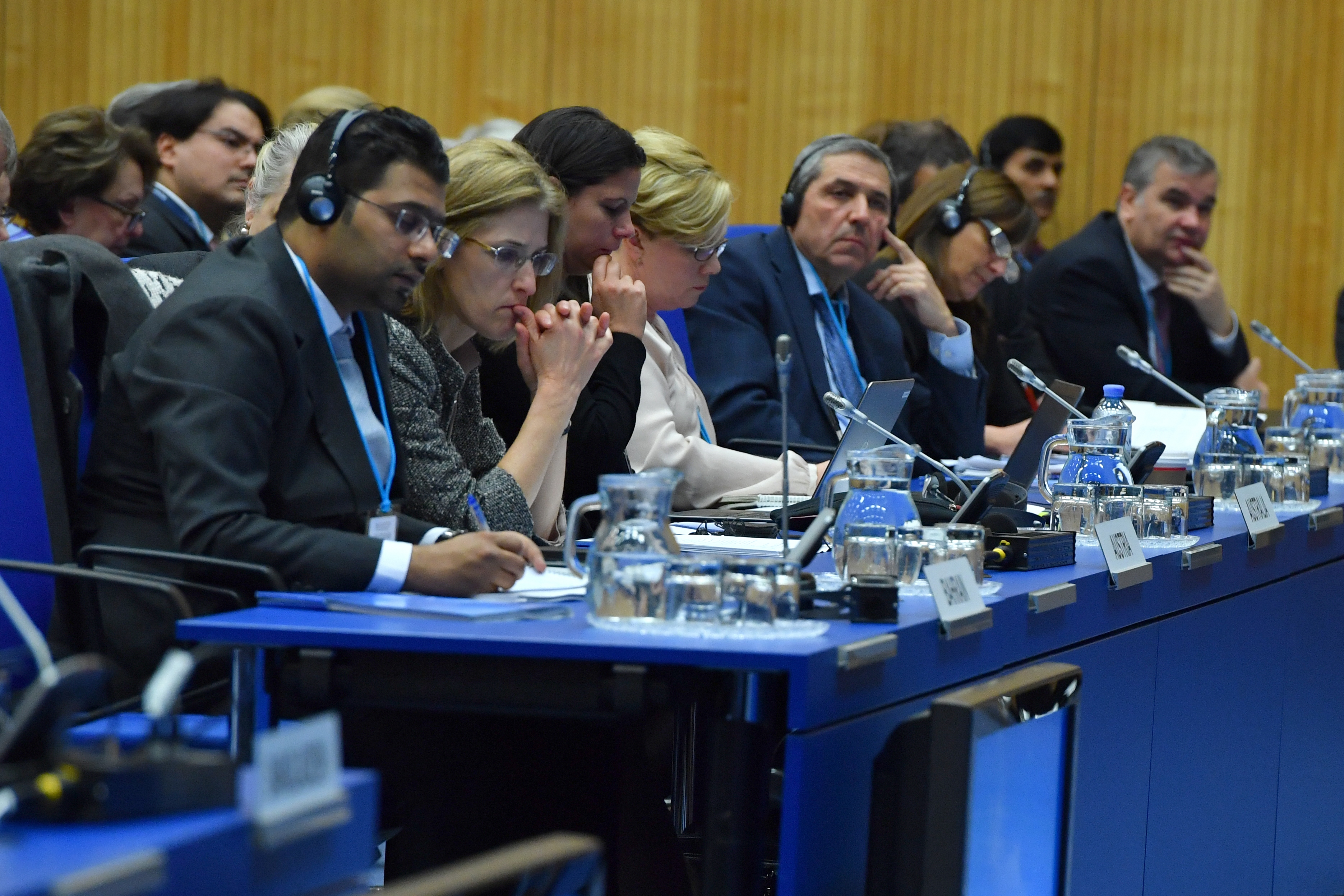 Delegaciones en la séptima reunión de revisión de la Convención sobre Seguridad Nuclear. (Foto OIEA)