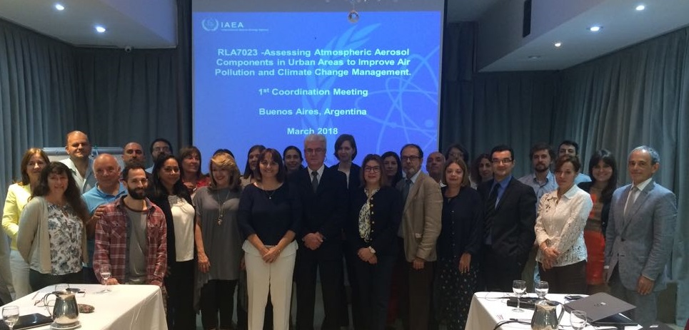 Primera reunión de coordinación del proyecto ARCAL RLA7023 sobre contaminación atmosférica en zonas urbanas y gestión de cambio climático