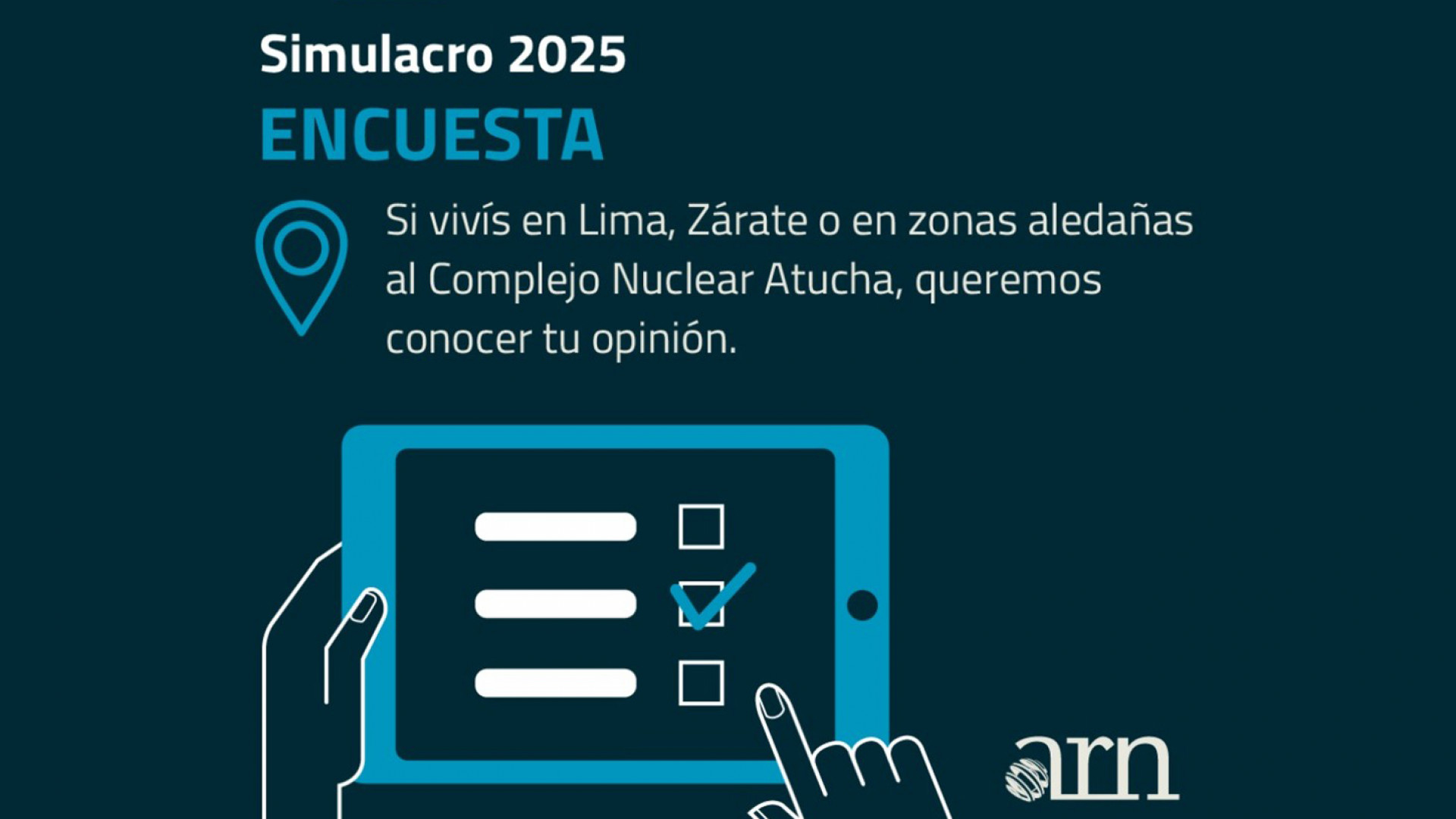 La ARN lanza encuesta a la población para evaluar el simulacro de emergencia nuclear