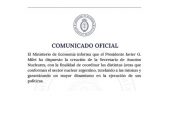 COMUNICADO OFICIAL: Se crea en Argentina la Scretaría de Asuntos Nucleares